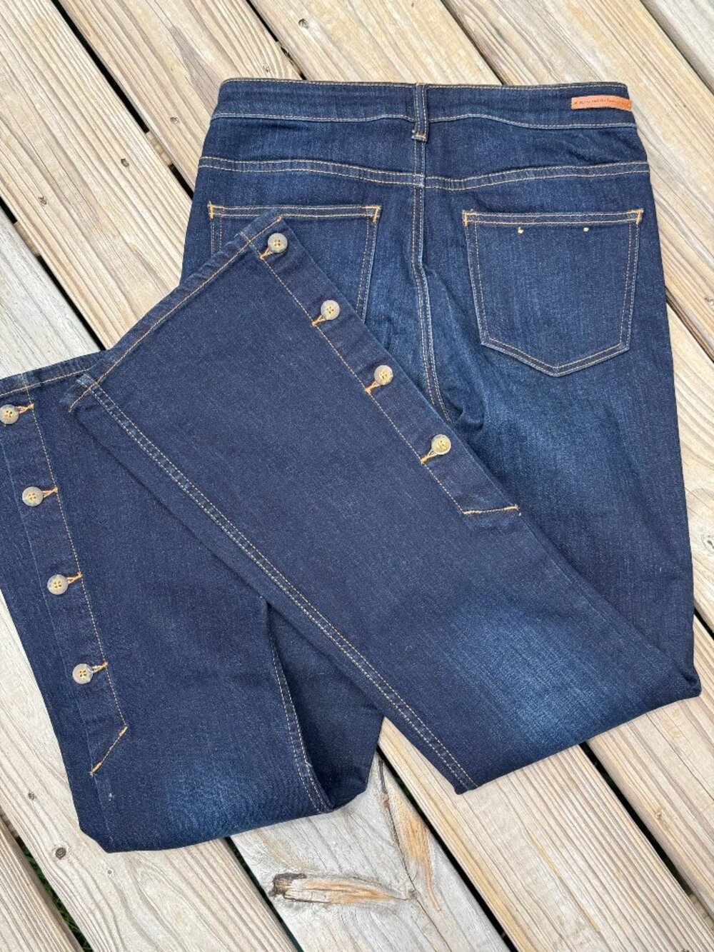 Pilcro Anthro High Rise Bootcut Jeans Y2K Clean Girl Dark Wash sz28 3583